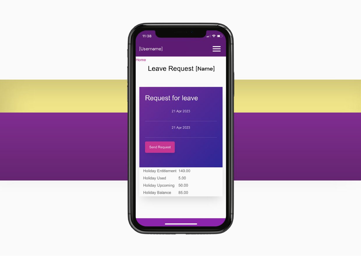 Leave request screen in My Kazzi Apps